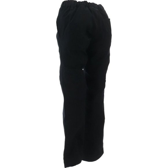 NWT LANDS' END PERFECT FIT ELASTIC WAIST IRON KNEE CHINO PANTS NAVY UNHEMMED 12 - Picture 4 of 7